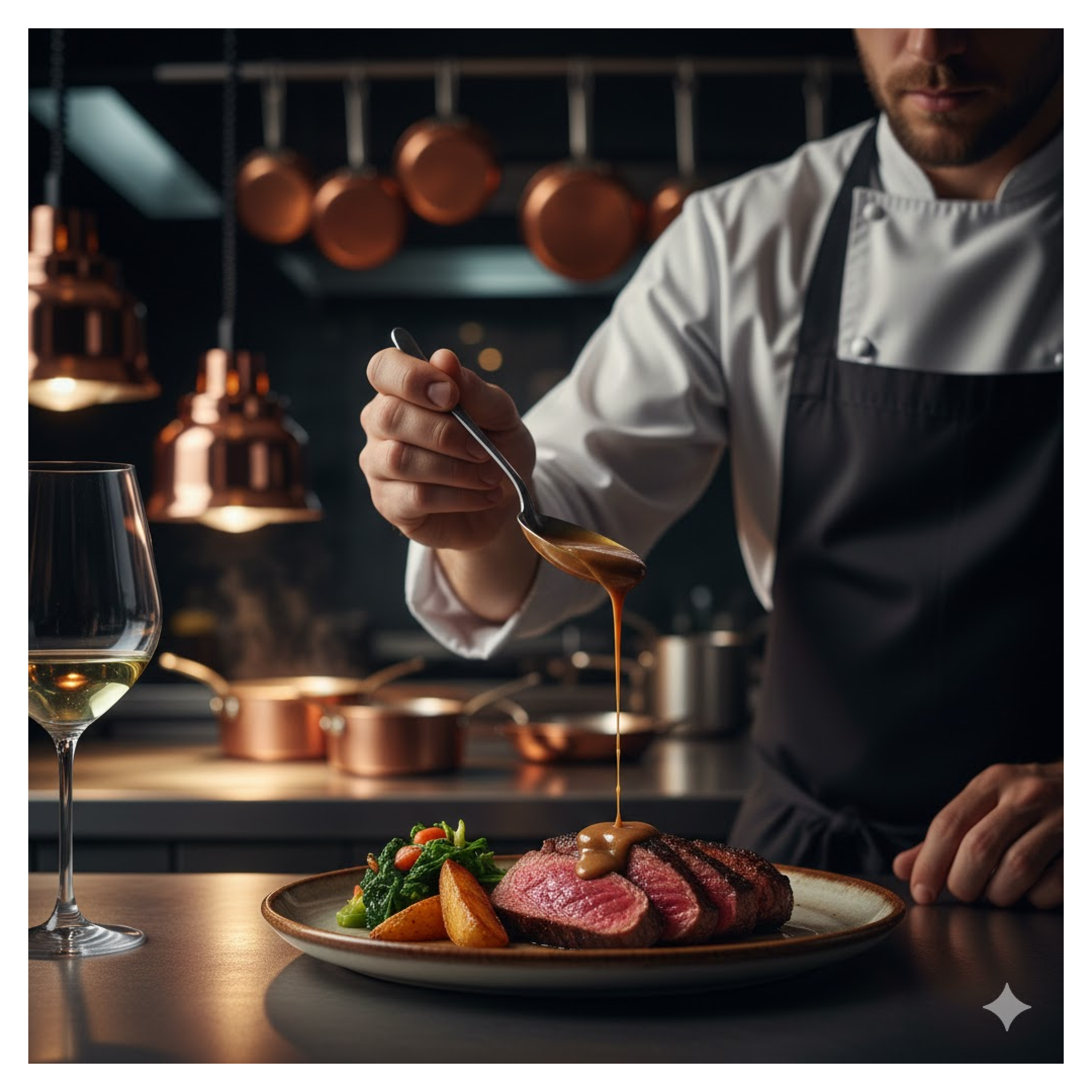 Chef cooking illustration