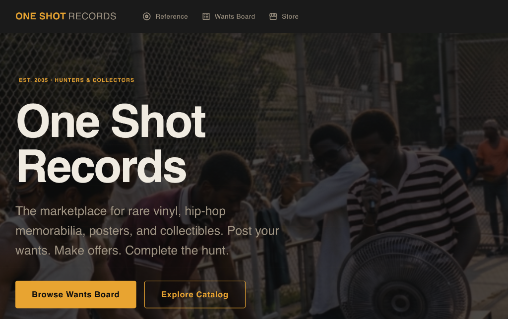 One Shot Records Marketplace